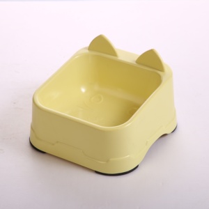 Cute Square <b>Cat</b> Ear Elevated Pet Bowl Neck Protection Anti Slip Plastic <b>Cat</b> Food Water Bowl Custom Logo Pet <b>Feeder</b> Bowl - Product Image 3