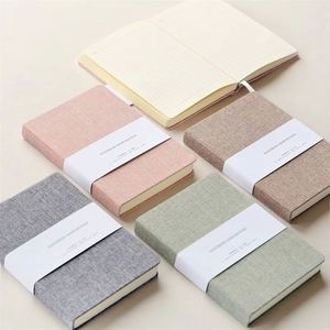 Classic Embossed Logo Bulk Hardcover <b>Diary</b> Stationery Journal Planner Workout Notebook Sewing Binding PP Elastic Bands Included - Product Image 1