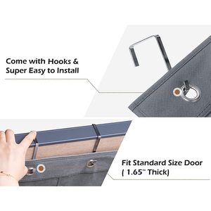 Over The Door Hanging <b>Shoe</b> Organizer 12 Pockets Clear Pvc Storage Rack For <b>Shoes</b> Behind Doors On Walls - Product Image 3