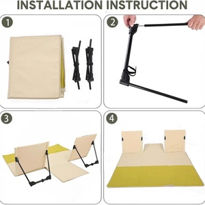 Chaise <span class=keywords><strong>de</strong></span> jardin pliable moderne en aluminium avec dossier et tapis anti-humidité pour extérieur, camping, pêche, bord <span class=keywords><strong>de</strong></span> piscine - Ventes flash - Product Image 4