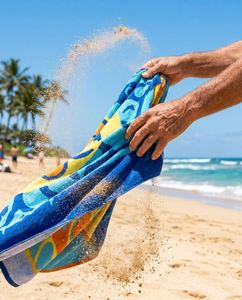 Serviette de plage sans sable, motif personnalisé, logo OEM imprimé, la plus vendue de l'été, en promotion directe usine - Product Image 2