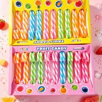 Wholesale Christmas Multi-Colored Sour Fruit Flavored Hard Sweets Candy Stick Lollipop 600 PCS/CTN Hot-sale Low Price