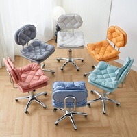 Chaise de bureau pivotante réglable en hauteur pour influenceurs, tabouret de beauté avec dossier, chaise de bar pour techniciennes ongulaires, en métal