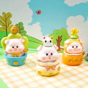 Caja Sorpresa de Figuras de Cerdo de la Suerte Yu Mo, Adornos de Resina, Regalo para Niños de 8 a 13 Años, Unisex - Product Image 4