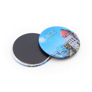 Aimant de réfrigérateur rond en métal de 58 mm, design personnalisé, pour photos, style bohème - Product Image 2
