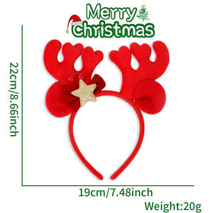 Vente en gros <span class=keywords><strong>de</strong></span> décorations <span class=keywords><strong>de</strong></span> fête <span class=keywords><strong>de</strong></span> Noël 2025, bandeaux en tissu en forme <span class=keywords><strong>de</strong></span> cornes <span class=keywords><strong>de</strong></span> cerf, bandeaux <span class=keywords><strong>de</strong></span> Noël en forme <span class=keywords><strong>de</strong></span> bois <span class=keywords><strong>de</strong></span> <span class=keywords><strong>renne</strong></span> pour femmes et filles - Product Image 6