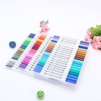 Stylo aquarelle 36/48/100/120 paquets couleurs peinture Sharpie marqueurs de livres permanents et surligneurs stylos