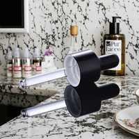 Flacon en verre ambré vert de luxe de 30 ml, fond épais, cylindrique, pour huile essentielle, sérum ou crème de soin de la peau, avec bouchon pompe ou bouchon à vis.