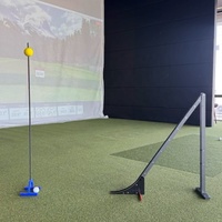 SwingPerfect Golf Aim Putting Alignment Gate Serat Karbon Ambidextrous 44in Alat Bantu Pelatihan Posisi Mata dengan Umpan Balik Visual