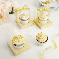 Petite boîte à cupcakes personnalisée et emballage Boîte d'emballage de gâteau transparente en plastique PET PVC