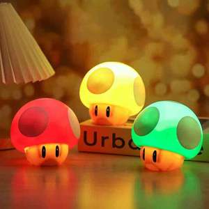 Hot Sale <strong>Super</strong> Mary LED Acrylic Mushroom Night Light <strong>Lamp</strong> Rechargeable Small 50000 Hours <strong>Mario</strong> Desktop Bedside with Sound - Product Image 3