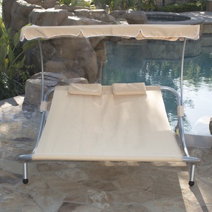 Giường Phơi Nắng Chắc Chắn Kiểu Di Động Mới Có Mái Che Và Gối Khung Thép - Product Image 6