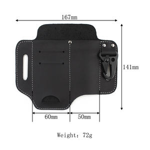내구성 있는 가죽 전술용 칼집 벨트 장착형 멀티툴 홀더 (칼 및 손전등용) 헤비듀티 아웃도어 기어 액세서리 - Product Image 5