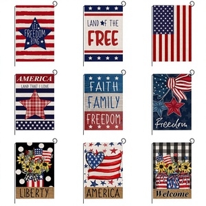 Polyester Independence Day Garden Flag Rectangle Shape HYQ039 Model-Outdoor Home Yard Decoration <b>Small</b> Flag - Product Image 2