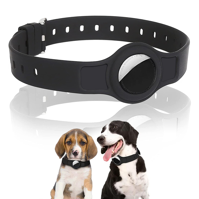 Durable Anti-lost Eco-Friendly Silicone GPS Tracker Protective Pet Collar with Anti-scratch Cover for Air Tags
