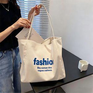 Customized high-quality printed logo 100% canvas cotton bag canvas <b>handbag</b> - Product Image 2