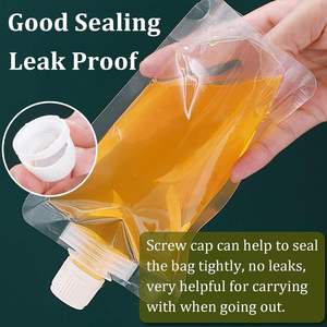 Bolsa de Plástico para Bebidas con Boquilla de Succión al por Mayor, Bolsa de Plástico Gruesa para Bebidas de Supermercado, Bolsa de Plástico para Empacar Bebidas - Product Image 5