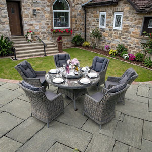 Moderno all'aperto 6 persone giardino rotondo Set da pranzo in Rattan balcone mobili in Rattan <span class=keywords><strong>Lazy</strong></span> <span class=keywords><strong>Susan</strong></span> - Product Image 6