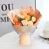 2025 populaire fête des mères romantique à la main savon fleur Rose Bouquet meilleur cadeau pour la mère