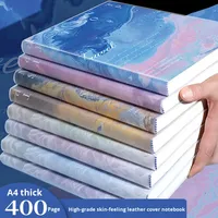 Carnet de notes thermique A4 épais de grande taille, ligné horizontalement, à ouverture plate, de haute qualité, pour lycéens et étudiants, cadeau, couverture rigide