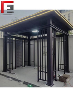 Pergola modulaire en aluminium, pavillon extérieur préfabriqué, assemblage rapide, sans soudure