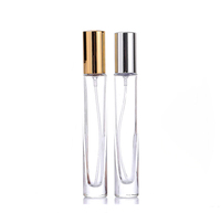 Flacon de parfum cylindrique en verre à fond épais de 5 ml, 10 ml, 15 ml, vide, en gros, directement de l'usine, en stock avec tête de pulvérisation
