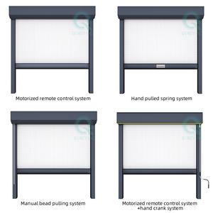 QINGYING 테라스 투명 방수 투명 롤 업 블라인드 안뜰 외부 비 증거 - Product Image 4