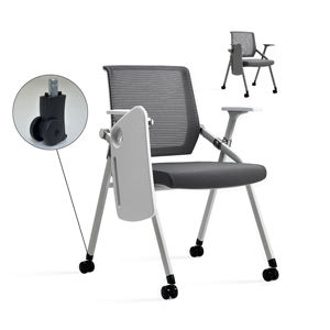 Modern Simple Folding <b>Office</b> Mesh <b>Chair</b> Stackable Computer <b>Chair</b> School Conference Room Training Writing Board Negotiation <b>Chair</b> - Product Image 1