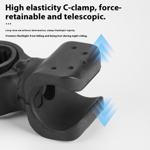 2nd Generation U-Shaped 360-Degree Rotating Car Clip <b>Bicycle</b> Mount <b>Light</b> Clip Flashlight Rehabilitation Therapy Supplies - Product Image 4