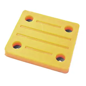 Standard size hot selling Saudi Arabian yellow pu rubber pad forklift clamping pads for concrete blocks machine