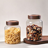 Grand pot de conservation en verre hermétique de qualité alimentaire pour ranger les fruits secs, les noix, les pâtes, les graines de tournesol, les céréales