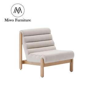 Salon inclinable avec terrasse d'hôtel moderne Chambres modernes Lounge <span class=keywords><strong>Club</strong></span> Coffee Shop <span class=keywords><strong>Fauteuil</strong></span> <span class=keywords><strong>beige</strong></span> en bois de chêne massif naturel - Product Image 1