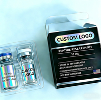 Étiquettes personnalisées pour flacons en verre de 10 ml, 5 ml, 3 ml pour peptides, emballage pharmaceutique de peptides pour la perte de poids, autocollant holographique en vinyle imperméable