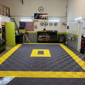 HanYin Carrelage de <span class=keywords><strong>sol</strong></span> en <span class=keywords><strong>plastique</strong></span> bon marché pour garage à emboîtement, style design moderne, pour atelier automobile, nouvelle innovation graphique - Product Image 4