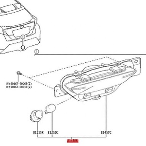 Pour <span class=keywords><strong>TOYOTA</strong></span> <span class=keywords><strong>CHR</strong></span> 2018 Réflecteur de pare-chocs arrière avec feu central et OE 81480-F4030 81480-F4020 Visibilité nocturne améliorée - Product Image 4
