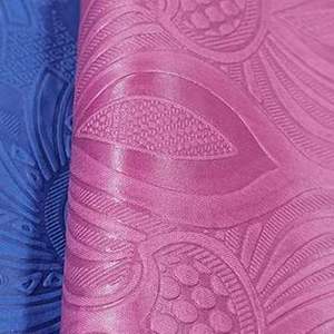 Tessuto 100% Poliestere Effetto Pelle di Pesca, Fodera in Twill Resistente alle Pieghe, Traspirante, 80 GSM, Bazin Ricamato Africano, Fornitore di Bazin - Product Image 6