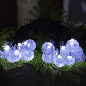 5M 20LED extérieur étanche boule de cristal lanterne IP65 <span class=keywords><strong>guirlande</strong></span> lumineuse <span class=keywords><strong>solaire</strong></span> avec lampe de fée décoration de jardin de noël - Product Image 5