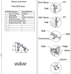 Topsky Zonne-Energie Systeem Introductie-<span class=keywords><strong>Pv</strong></span> <span class=keywords><strong>Array</strong></span> Tabel Van Grote Commerciële 104kw & 240kwh Hybride Zonne-Energie Systeem - Product Image 5