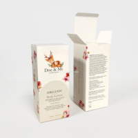 Boîte d'emballage en papier couché avec fenêtre pour cosmétiques et bougies, impression de logo personnalisée OEM pour la vente au détail