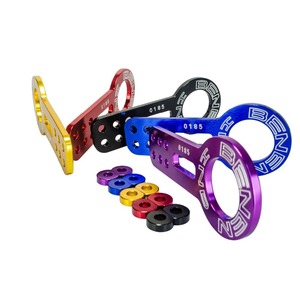 POYRACING Gancho de remolque delantero de aleación de aluminio 0185 para Honda 4 orificios negro azul dorado morado rojo - Product Image 4