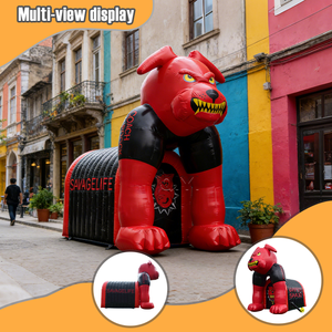 Arche gonflable publicitaire pour entrée de terrain de football, motif lion, avec couleur personnalisable et design imperméable - Product Image 3