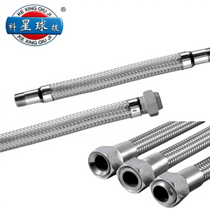 Yüksek Basınçlı Yüksek Sıcaklığa Dayanıklı Paslanmaz Çelik Tel Örgülü Esnek Metal Hortum - Product Image 1