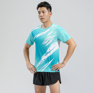 Maglietta Sportiva Estiva da Uomo a Maniche Corte, Stampata, ad Asciugatura Rapida, Traspirante, Ultra-Leggera in Poliestere, Protezione UV, Professionale - Product Image 2