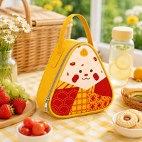 Sac à déjeuner triangulaire de style chinois pour le Festival des Bateaux-Dragons 2026, sac bento portable en toile, sac cadeau