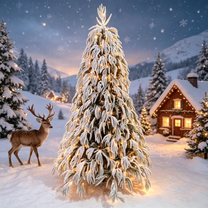 Árbol <span class=keywords><strong>de</strong></span> Navidad Artificial Blanco con Nieve Artificial, Ramas Densas Realistas, Decoración para Bodas, Eventos, Hogar y Festividades, Fabricante OEM - Product Image 1