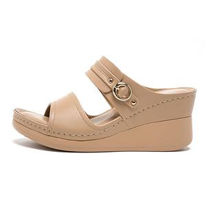 Sandalias Planas de Moda <span class=keywords><strong>para</strong></span> Mujer, con <span class=keywords><strong>Dos</strong></span> Tiras Gruesas y Decoración de Lazo, <span class=keywords><strong>para</strong></span> Interiores y Exteriores, Venta Caliente - Product Image 2