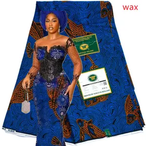 나이지리아 앙카라 왁스 직물 보장 새로운 도매 가격 100% 면 부드러운 바느질 TsUs 공예 아프리카 진짜 왁스 여성 드레스