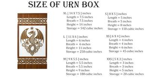 Latest Arrival Decorative Floral Wooden Cremation Urn | Elegant <b>Memorial</b> Ashes <b>Box</b> for Adults Human Ash By Exporters - Product Image 6