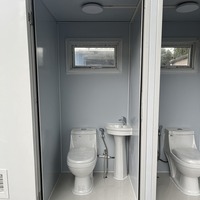 Toilettes portables modernes en gros d'usine avec douche pour appartement, conteneur de toilettes publiques mobiles écologiques