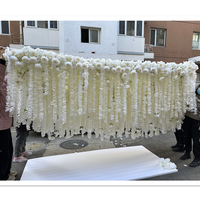Fleur suspendue au plafond en glycine et roses enroulées de luxe JIN PENG pour la décoration de mariages, de fêtes et d'événements